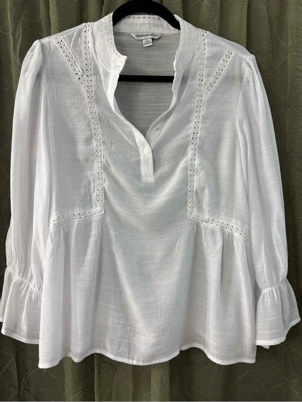 Counterparts White Peasant Blouse
